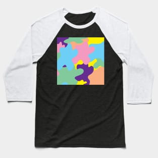 Blob Abstract Colorful Artwork design Baseball T-Shirt